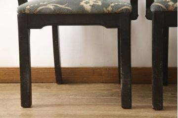 ビンテージ家具　DREXEL HERITAGE(ドレクセルヘリテイジ)　オリエンタルな雰囲気漂うデザインが魅力のチェア2脚セット(椅子、イス、アームチェア、ダイニングチェア、ヴィンテージ)(R-066483)