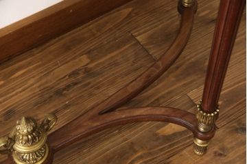 中古　美品　スペイン高級家具　MUARVA S.L.　繊細で華やかな装飾が魅力の小振りなコンソールテーブル(サイドテーブル、花台、飾り台)(R-066485)