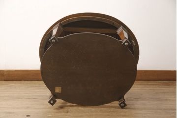 中古　DREXEL HERITAGE(ドレクセルヘリテイジ)　FRANCESCA(フランチェスカ)シリーズ　格納式天板付き!クラシカルなランプテーブル(コーヒーテーブル、サイドテーブル、ナイトテーブル、花台、飾り台)(定価約30万円)(R-066486)