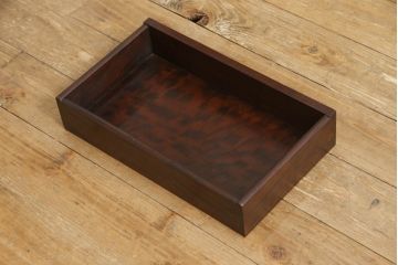 和製ビンテージ　花梨(カリン)材の深みある色合いが魅力の飾り棚(茶棚、違い棚、茶箪笥、収納棚、戸棚、ヴィンテージ)(R-066489)