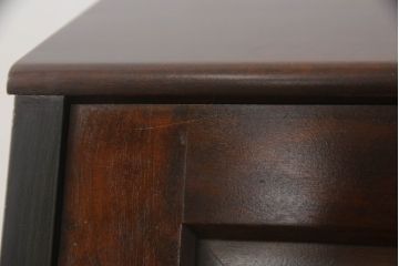 中古　北海道民芸家具　上質な作りが魅力のライティングビューロー(簿記机、在宅用、在宅ワーク用、ワークデスク、引き出し、収納棚、戸棚)(定価約34万円)(R-066494)