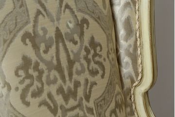 中古　美品　レアモデル!!　DREXEL HERITAGE(ドレクセルヘリテイジ)　Upholstery(アップホルスタリー)　気品あふれる佇まいの猫脚ラウンジチェア(一人掛けソファ、1人掛けソファ、アームチェア)(R-066511)