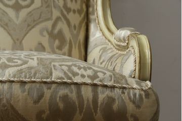 中古　美品　レアモデル!!　DREXEL HERITAGE(ドレクセルヘリテイジ)　Upholstery(アップホルスタリー)　気品あふれる佇まいの猫脚ラウンジチェア(一人掛けソファ、1人掛けソファ、アームチェア)(R-066511)
