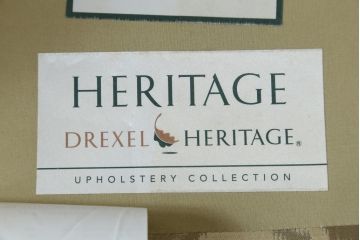 中古　美品　レアモデル!!　DREXEL HERITAGE(ドレクセルヘリテイジ)　Upholstery(アップホルスタリー)　気品あふれる佇まいの猫脚ラウンジチェア(一人掛けソファ、1人掛けソファ、アームチェア)(R-066511)