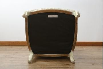 中古　美品　レアモデル!!　DREXEL HERITAGE(ドレクセルヘリテイジ)　Upholstery(アップホルスタリー)　気品あふれる佇まいの猫脚ラウンジチェア(一人掛けソファ、1人掛けソファ、アームチェア)(R-066511)