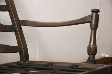 イギリスビンテージ　ERCOL(アーコール)　Old Colonial(オールドコロニアル)シリーズ　クラシカルなファブリックが格調高い雰囲気を醸し出す3人掛けソファ(三人掛けソファ、3P、トリプルソファ、アームソファ、英国、北欧、ヴィンテージ)(R-066513)