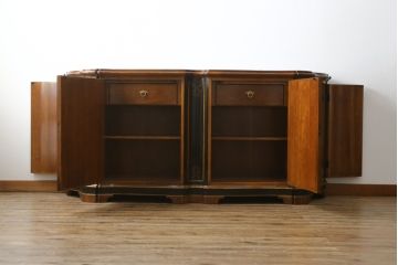 中古　希少!!　DREXEL HERITAGE(ドレクセルヘリテイジ)　シノワズリ様式　優美で華やかな装飾が見事なサイドボード(収納棚、戸棚、サイドキャビネット、コンソールキャビネット、カウンター、中国美術)(R-066514)