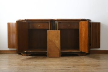 中古　希少!!　DREXEL HERITAGE(ドレクセルヘリテイジ)　シノワズリ様式　優美で華やかな装飾が見事なサイドボード(収納棚、戸棚、サイドキャビネット、コンソールキャビネット、カウンター、中国美術)(R-066514)