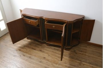 中古　希少!!　DREXEL HERITAGE(ドレクセルヘリテイジ)　シノワズリ様式　優美で華やかな装飾が見事なサイドボード(収納棚、戸棚、サイドキャビネット、コンソールキャビネット、カウンター、中国美術)(R-066514)