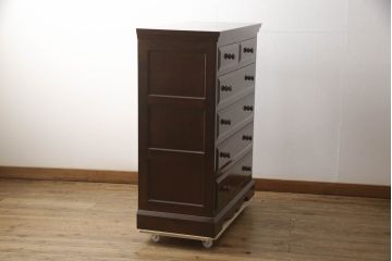 中古　松本民芸家具　シンプルな中に上品さがある#46型ベビータンス(チェスト、引き出し、洋服タンス、収納タンス)(定価約38万5千円)(R-066515)