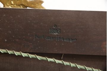 中古　美品　スペイン家具　マリネール(Mariner)　細部まで施された豪華な装飾がエレガントなウォールミラー(壁掛け鏡)(R-066523)