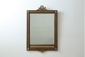 中古　美品　スペイン家具　マリネール(Mariner)　細部まで施された豪華な装飾がエレガントなウォールミラー　(R-066523)