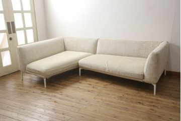 中古　美品　arflex(アルフレックス)　OLTANO(オルタノ)　160右アームソファ　心地良いくつろぎの空間を演出する変形ユニットシステムソファ(2人掛け、3人掛け、長椅子、長イス、コーナーソファ、カウチソファ)(定価約100万円)(R-066525)