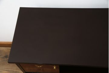 中古　展示未使用品　超美品!!　上原大佳　蒔絵師　漆塗り　蝶々の図柄が優雅な印象の茶棚(サイドボード、飾り棚、収納棚、戸棚、違い棚、手許箪笥)(定価約93万円)(R-066529)