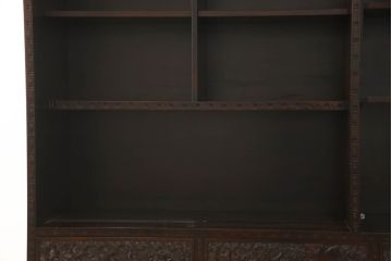中古　美品!!　軽井沢彫り　和モダンスタイルの空間づくりにぴったりなサイドボード(収納棚、戸棚、飾り棚、サイドキャビネット)(R-066534)