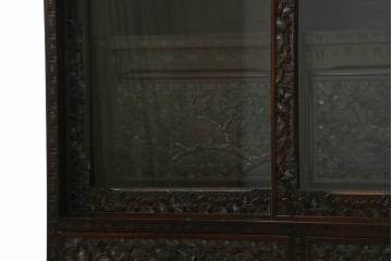 中古　美品!!　軽井沢彫り　和モダンスタイルの空間づくりにぴったりなサイドボード　(R-066534)