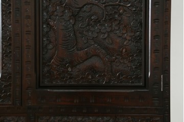 中古　美品!!　軽井沢彫り　和モダンスタイルの空間づくりにぴったりなサイドボード　(R-066534)