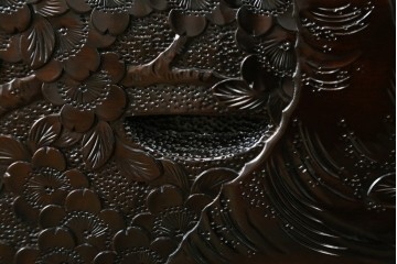 中古　美品!!　軽井沢彫り　和モダンスタイルの空間づくりにぴったりなサイドボード　(R-066534)
