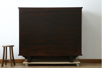 中古　美品!!　軽井沢彫り　和モダンスタイルの空間づくりにぴったりなサイドボード　(R-066534)