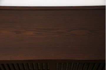 中古　美品　整然と並ぶ縦桟が和モダンな雰囲気を醸し出す水屋箪笥サイドボード(収納棚、戸棚、食器棚、茶箪笥、茶棚、サイドキャビネット、テレビ台、テレビボード、下駄箱)(R-066547)