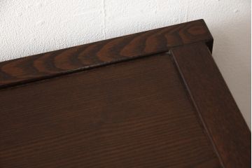中古　美品　整然と並ぶ縦桟が和モダンな雰囲気を醸し出す水屋箪笥サイドボード(収納棚、戸棚、食器棚、茶箪笥、茶棚、サイドキャビネット、テレビ台、テレビボード、下駄箱)(R-066547)