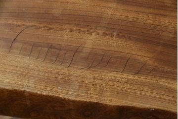 和製ビンテージ　重厚!!　天板一枚板　総欅(ケヤキ)無垢材の杢目が美しい座卓(ローテーブル、センターテーブル、ヴィンテージ)(R-066557)