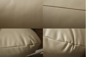 中古　美品　モリシゲ(MORISHIGE/森繁)　水葉(ミズハ)　合皮　和モダンテイストのお部屋づくりにおすすめな3人掛けソファ(アームソファ、三人掛け、3P、トリプルソファ、ローソファ)(定価約100万円)(R-066562)
