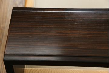 中古　美品　モリシゲ(MORISHIGE/森繁)　水葉(ミズハ)　合皮　和モダンテイストのお部屋づくりにおすすめな3人掛けソファ(アームソファ、三人掛け、3P、トリプルソファ、ローソファ)(定価約100万円)(R-066562)