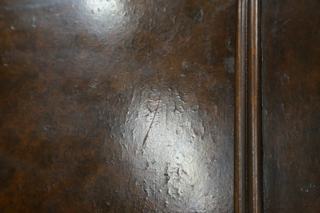 イギリスアンティーク　Browns FURNITURE　バーズアイ(鳥眼杢)の杢目が美しいワードローブ　(R-066563)