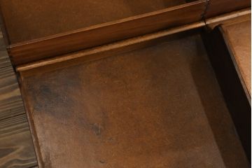イギリスアンティーク　オーク材　レトロな佇まいが魅力の縦型シャツケース(ガラスケース、ショーケース、キャビネット、陳列棚、収納棚、戸棚、英国、店舗什器)(R-066566)