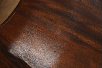 中古　美品　九州民芸家具　挽き物加工の凝ったデザインが魅力的なアームチェア(ダイニングチェア、板座チェア、椅子、イス、ワークチェア)(R-066570)