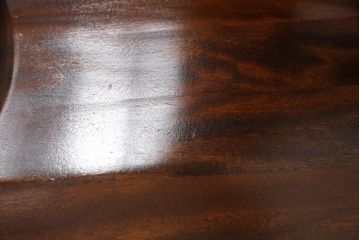 中古　美品　九州民芸家具　挽き物加工の凝ったデザインが魅力的なアームチェア(ダイニングチェア、板座チェア、椅子、イス、ワークチェア)(R-066570)