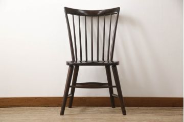 中古　松本民芸家具　シンプルで上品な佇まいのNC型チェア(ダイニングチェア、椅子、イス、板座チェア)(R-066571)