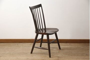 中古　松本民芸家具　シンプルで上品な佇まいのNC型チェア(ダイニングチェア、椅子、イス、板座チェア)(R-066571)