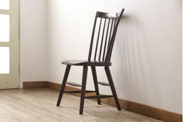 中古　松本民芸家具　シンプルで上品な佇まいのNC型チェア(ダイニングチェア、椅子、イス、板座チェア)(R-066571)