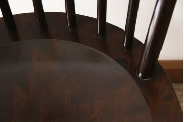 中古　松本民芸家具　シンプルで上品な佇まいのNC型チェア(ダイニングチェア、椅子、イス、板座チェア)(R-066571)