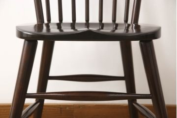 中古　松本民芸家具　シンプルで上品な佇まいのNC型チェア(ダイニングチェア、椅子、イス、板座チェア)(R-066571)