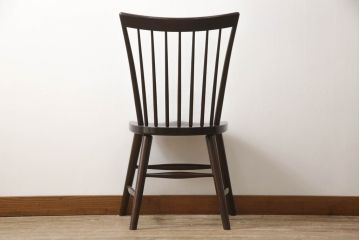 中古　松本民芸家具　シンプルで上品な佇まいのNC型チェア(ダイニングチェア、椅子、イス、板座チェア)(R-066571)