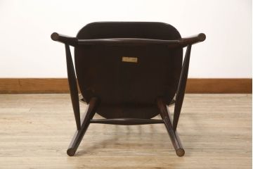 中古　松本民芸家具　シンプルで上品な佇まいのNC型チェア(ダイニングチェア、椅子、イス、板座チェア)(R-066571)