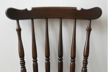 中古　松本民芸家具　上品な佇まいが魅力のSP型スピンドルチェア(板座チェア、椅子、イス、ダイニングチェア)(R-066576)