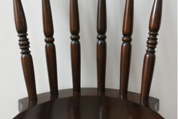 中古　松本民芸家具　上品な佇まいが魅力のSP型スピンドルチェア(板座チェア、椅子、イス、ダイニングチェア)(R-066576)