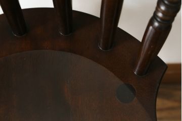 中古　松本民芸家具　上品な佇まいが魅力のSP型スピンドルチェア(板座チェア、椅子、イス、ダイニングチェア)(R-066576)