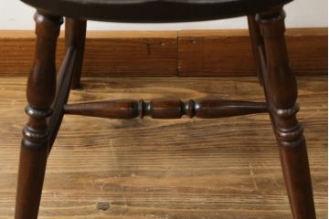 中古　松本民芸家具　上品な佇まいが魅力のSP型スピンドルチェア(板座チェア、椅子、イス、ダイニングチェア)(R-066576)