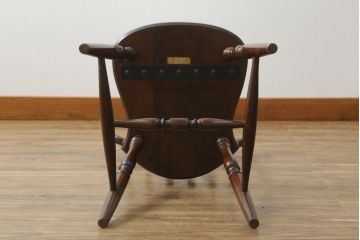 中古　松本民芸家具　上品な佇まいが魅力のSP型スピンドルチェア(板座チェア、椅子、イス、ダイニングチェア)(R-066576)
