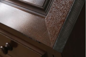 中古　松本民芸家具　H型　ボールフットが特徴的なライティングビューロー(簿記机、ワークデスク、在宅ワーク、在宅用デスク、サイドチェスト、引き出し)(定価約42万円)(R-066580)