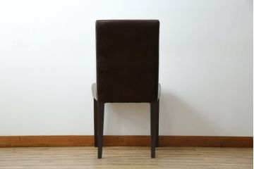 中古　美品　FENDI CASA(フェンディ カーサ)　本革　シンプルながら洗練された佇まいが魅力のダイニングチェア(椅子、イス、レザーチェア)(R-066586)