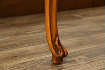 中古　美品　高級ブランド家具　CLイタリア(CLItalia)社　気品あふれる優雅なデザインが魅力のダイニングチェア(サロンチェア、ハイバックチェア、椅子、イス)(定価約55万円)(R-066587)