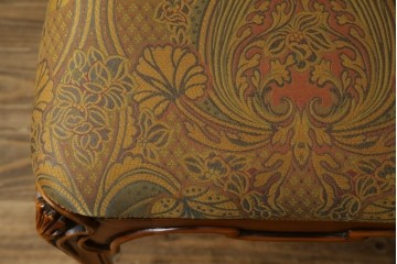 中古　美品　高級ブランド家具　CLイタリア(CLItalia)社　気品あふれる優雅なデザインが魅力のダイニングチェア(サロンチェア、ハイバックチェア、椅子、イス)(定価約55万円)(R-066588)