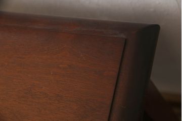 中古　美品!!　九州民芸家具　和・洋どちらのお部屋にも取り入れやすい!!シックな佇まいが魅力のデスク(片袖デスク、片袖机、ワークデスク、在宅用、在宅ワーク用)(R-066601)