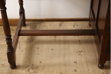 中古　美品!!　九州民芸家具　和・洋どちらのお部屋にも取り入れやすい!!シックな佇まいが魅力のデスク(片袖デスク、片袖机、ワークデスク、在宅用、在宅ワーク用)(R-066601)